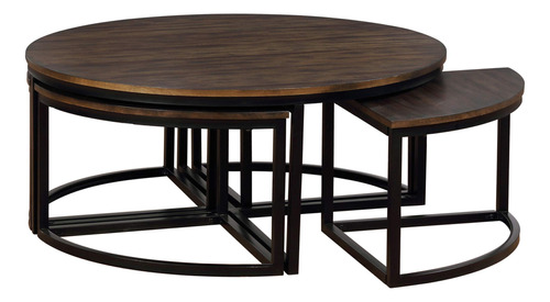 Alaterre Furniture Arcadia Acacia - Mesa Redonda De Madera D