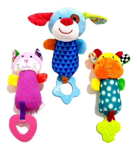 Peluche Sonajero Con Mordillo Varios Modelos My Baby Toys