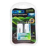 2 Baterias Pilhas Recarregável 18650 3,7v 3800mah Flex