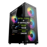 Pc Gamer Intel I5 3.2ghz Ssd 240gb 16gb Placa Vídeo 4gb 500w