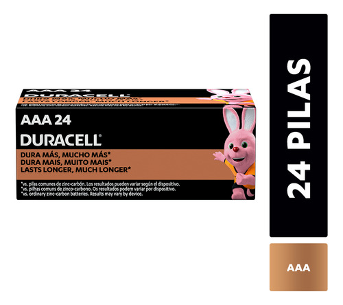 Pila Alcalina Duracell Aaa X24