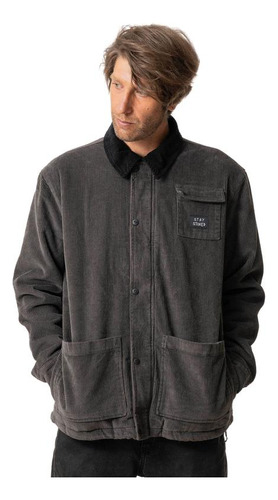 Chaqueta Hombre Stoked Point Charcoal Gris