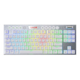 Teclado Gamer Redragon K622w Horus Tkl Blanco Cable Red Sp