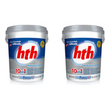 Kit 2 Cloro Multiação Aditivado 10 Em 1 Balde 10kg Hth