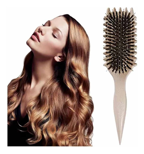 Curl Defining Brush, Cepillo Rizador De Cerdas De Jabalí Y