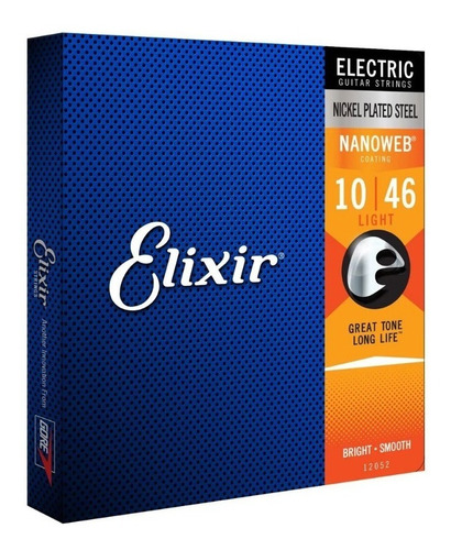 Encordoamento Elixir Nanoweb 010-046 12052 Guitarra - Nfe