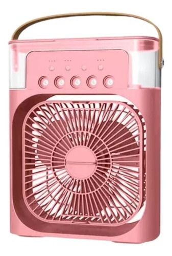 Mini Ventilador Portatil Aire Acondicionado Luz 3 Modos Color Rosa Yasuhisa  Fs1121