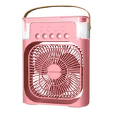 Mini Ventilador Portatil Aire Acondicionado Luz 3 Modos Color Rosa Yasuhisa  Fs1121