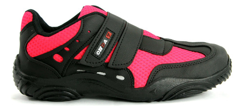 Sapatênis Casual Feminino Preto Pink Ciclista Leve Comfort