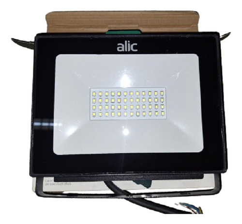 Reflector Led Alic Slim Pro2607 50w Con Luz Blanco Frío Y Carcasa Negro 220v