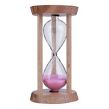 Reloj De Madera Rosa Con Cristal De Arena De 3 Minutos, 10 U