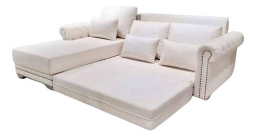 Sillon Sofa Esquinero Cama Libro Ingles Chenille 2.60x2.10