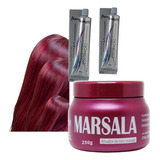  Vinho Marsala Kit 2 Tinta 1 Matizador 250g Mairibel Hidraty Tom N 66.26 Vinho Marsala