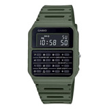 Reloj Casio Calculadora Vintage Retro Ca-53wf-3bcf Verde Color De La Correa Verde Musgo Color Del Bisel Verde Oscuro Color Del Fondo Negro