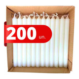 200 Velas Palito Branca Atacado 13,5 Cm De Qualidade