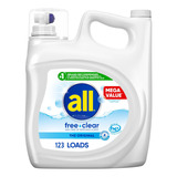 All Liquid Laundry Detergent Free Clear 184.5 Onzas 123