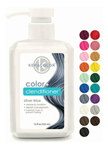 Keracolor Color Plus Clenditioner, Silver Blue, 12 Ounce
