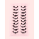 10 Pares De Pestañas Postizas Efecto Natural - Cat Eye - 3d