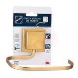 Suporte Porta Toalha De Rosto Banheiro Sem Furo 3m Dourado