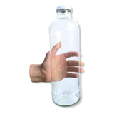 Botella De Vidrio De 1 Litro Pack De 25 Unidades Con Tapa 