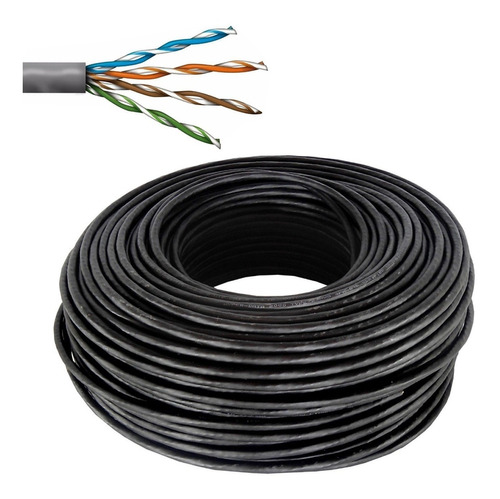 Rollo Cable Bobina 100m Utp Exterior Cat5 100%cobre Martinez