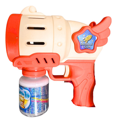 Brinquedo Maquina Bolha Sabão Pistola Arma Automática Luzes