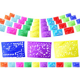 Papel Picado Fiesta Mexicana Tamaño 1/4 Paq 10 Piezas 40 Mts