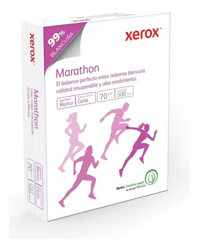 Paquete De Hoja Bond Carta Xerox Marathon 500 Hojas 1 Resma