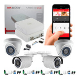 Combo Hikvision Turbo Hd Dvr 4ch + 4c Full Hd + Accesorios