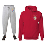 Conjunto Buzo Rojo+jogging Gris-futbol-benfica Portugal