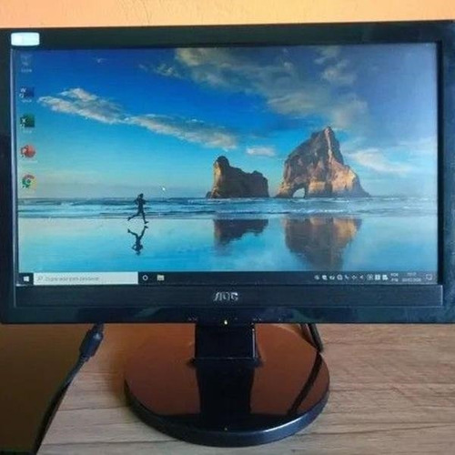 Monitor Aoc 16 Pol Lcd Completinho Com Detalhe Na Tela