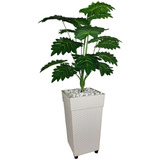  Planta Artificial Decoração Enfeite + Vaso 3d  Oferta