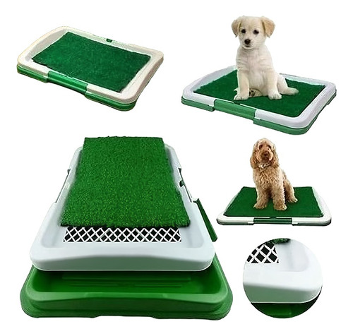 Tapete Pasto Entrenamiento Mascotas Baño Lavable Potty Patch