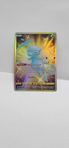 Tarjeta Carta Pokemon Go Legendario Mew Shiny 25 C/exhibidor