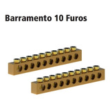 4x Kit Barramento Tigre 10 Din Universal Neutro + Terra