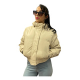 Campera Ecocuero Puffer Mujer  Montana Campera Engomada 