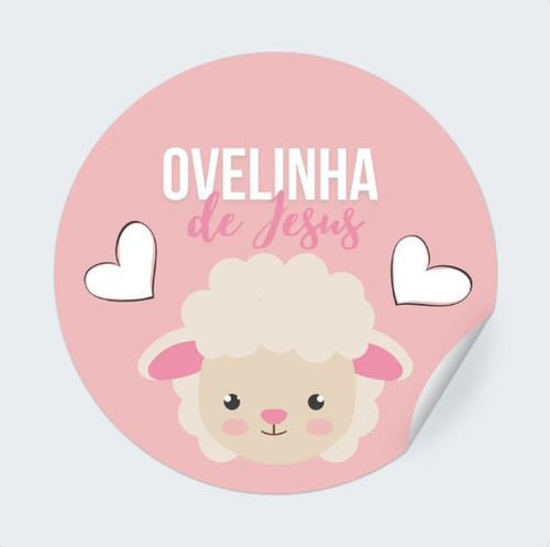 40 Adesivos Ovelha Ovelinha De Jesus 3cm