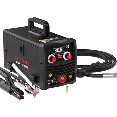 Yeswelder Soldadora Inversora Microalambre Sin Gas Min Flux 135a 110v, Soldadora Inverter Máquina 3 En 1 Flux Mig\u002FMMA\u002FTig, Soldadora De Núcleo Fundente Mig, Lift Tig, Igbt Con Sinergia | Meses sin interés