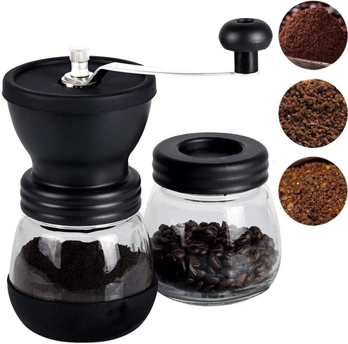 Molino Cafe Manual Moledor Vidrio Coffee Grinder Doble Recip