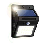 Lampara Solar Luz Led Reflector Jardin Exterior Pared Sensor