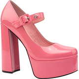 Zapatos Charol Plataforma Mary Jane Pink Mujer