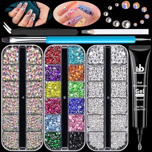 Diamantes De Imitación Para Uñas, Kit De Manicura Con Gel De