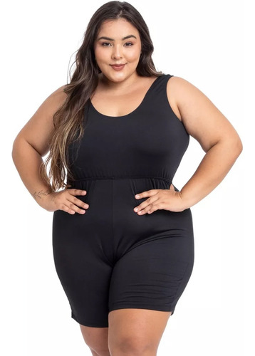 Maio Macaquinho Plus Size Hidroginástica E Natação Promoção!