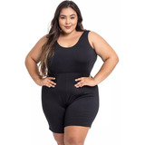 Maio Macaquinho Plus Size Hidroginástica E Natação Promoção!