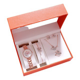 Conjunto De Reloj Pulsera, Brazalete, Anillo, Aretes, Collar