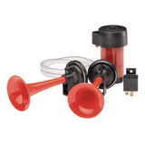 Kit Bocina Hella Aire 12v - Doble Roja - Empaque Retail