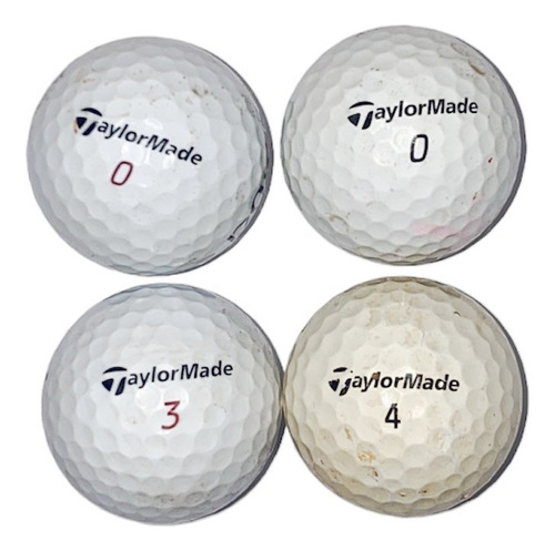 Set 4 Pelotas De Golf (taylormade Usadas) + 4 Tees De Regalo