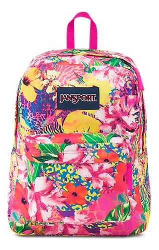 Mochila Escolar Jansport 17' Superbreak Tropical Mania