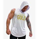 Regata Dry Fit Branca Gold Diamond Com Capuz