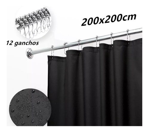 Cortinas Para Baño Lavable Sencillez Impermeables +12gancho